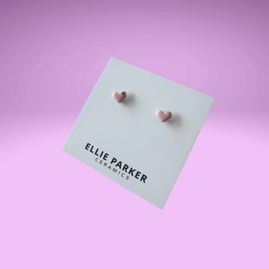 Heart Ceramic Stud Earrings (3 Designs)