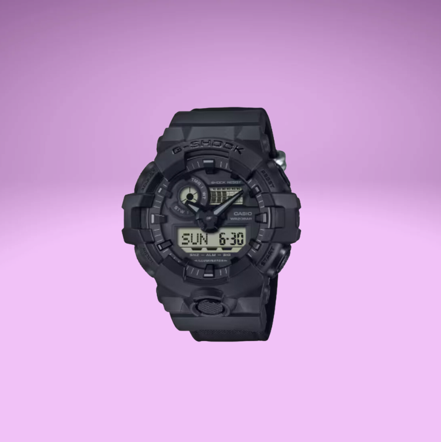 Black Canvas Strap G-Shock Watch (GA-700-BCE)