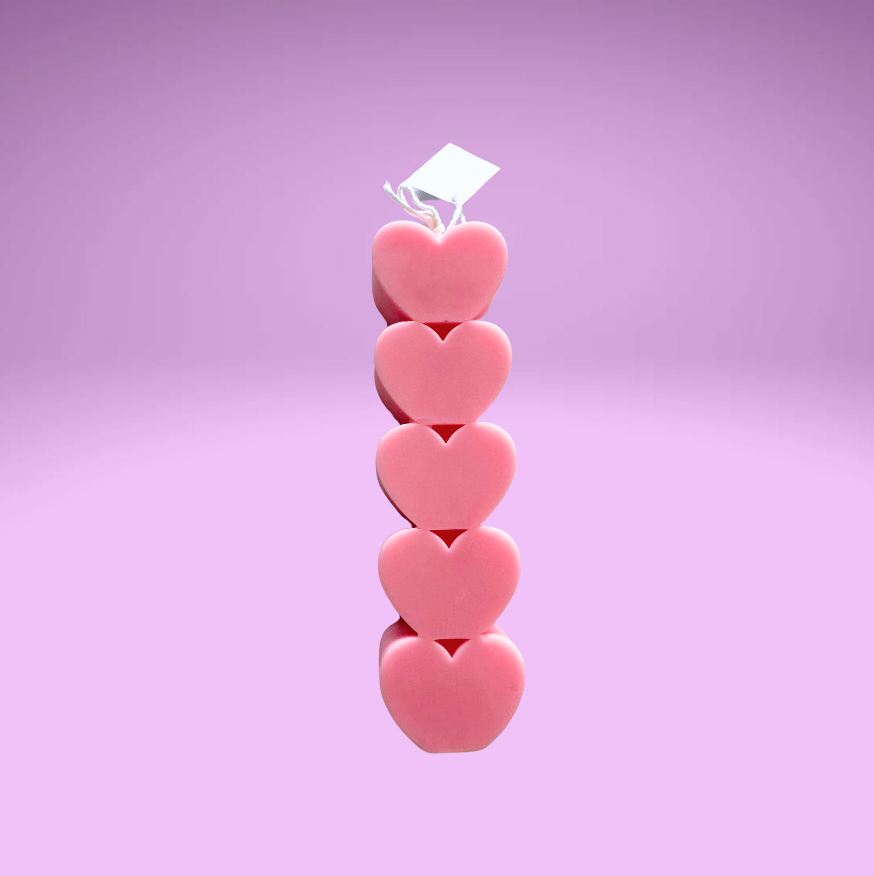 Heart Stack Candle (3 Colors)