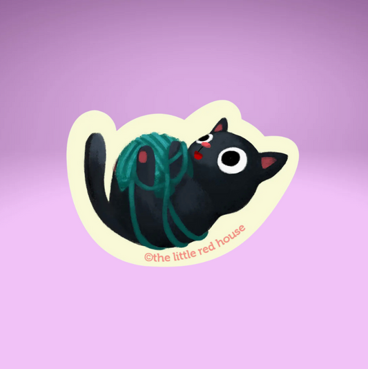 Black Cat Vinyl Sticker