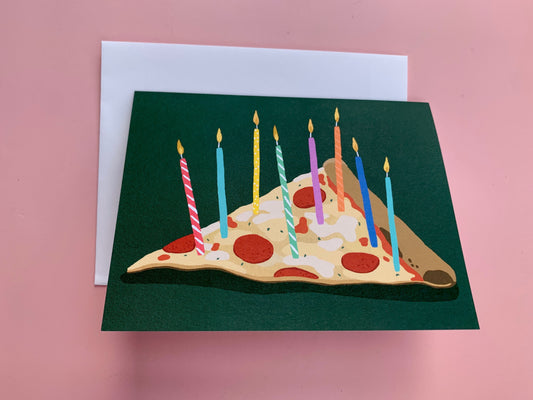 Pizza Birthday Card