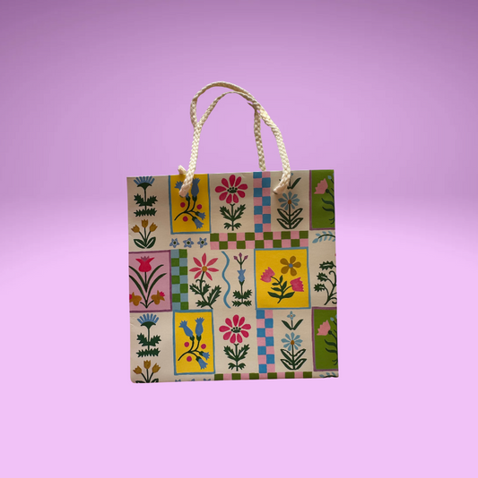 Retro Flower Small Gift Bag