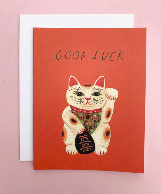 Maneki Good Luck Card