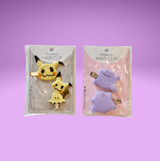 Mimikyu and Ditto Hair Clips