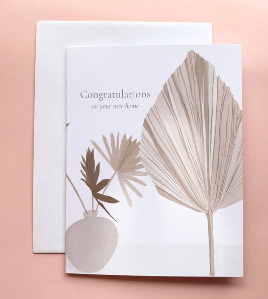 New Home Card (Dried floral)