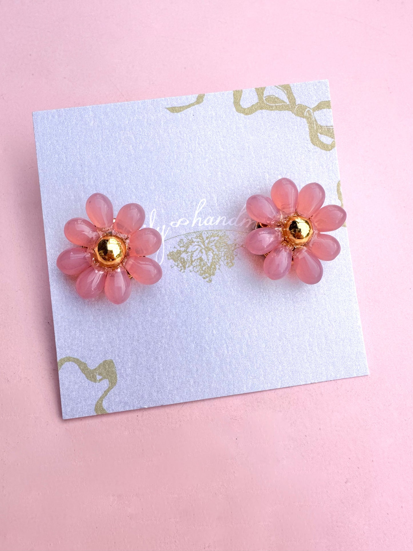 Pink Daisy Earring