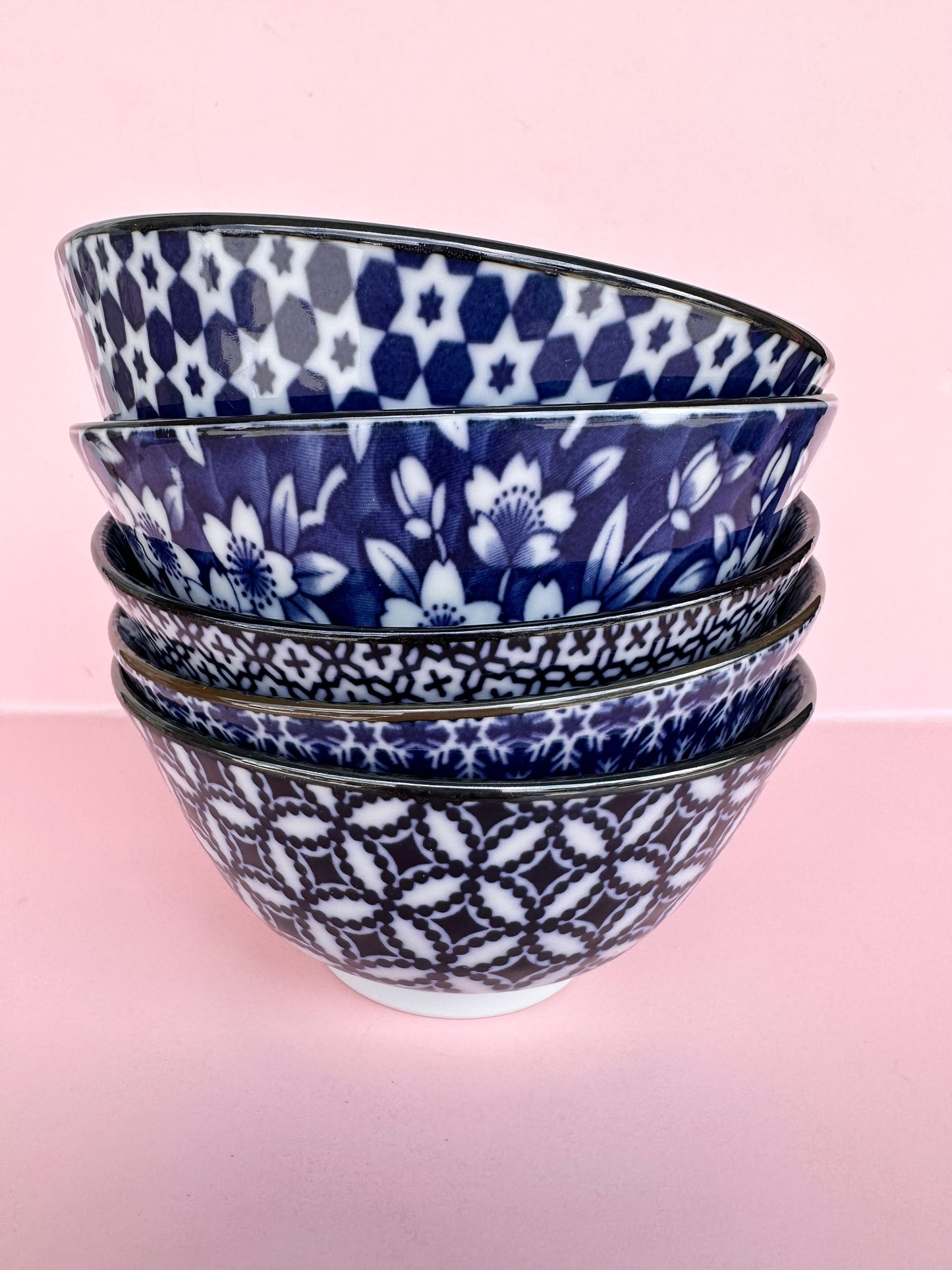 Blue and White Rice Bowls