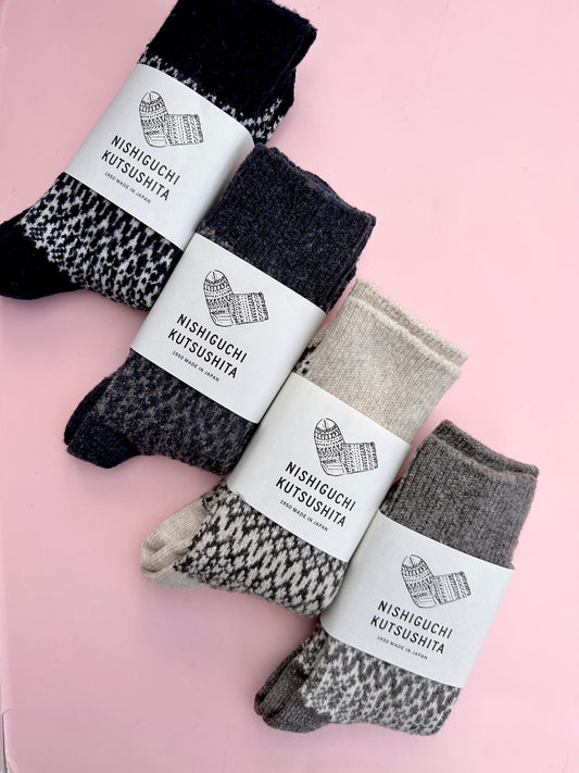 Wool Jacquard Sock (4 Colors)