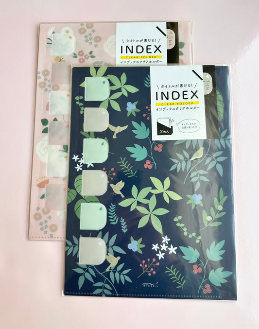 Floral Index Folders w/ Tabs