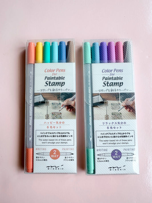 Color Pens for Paintable Stamp