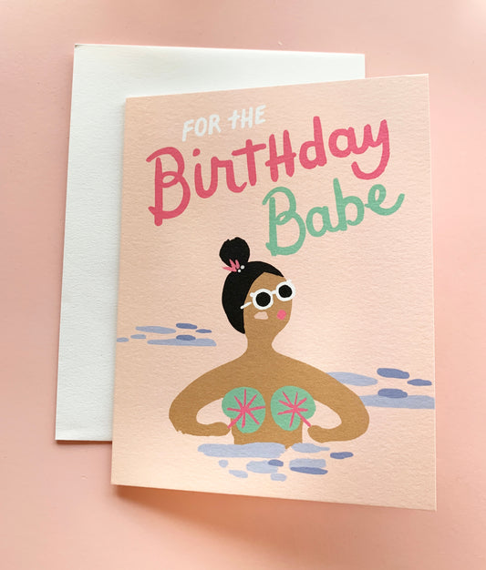 Sunbather Birthday Babe Card